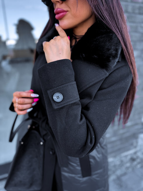 Coat "COMBINATION HK30" - BLACK